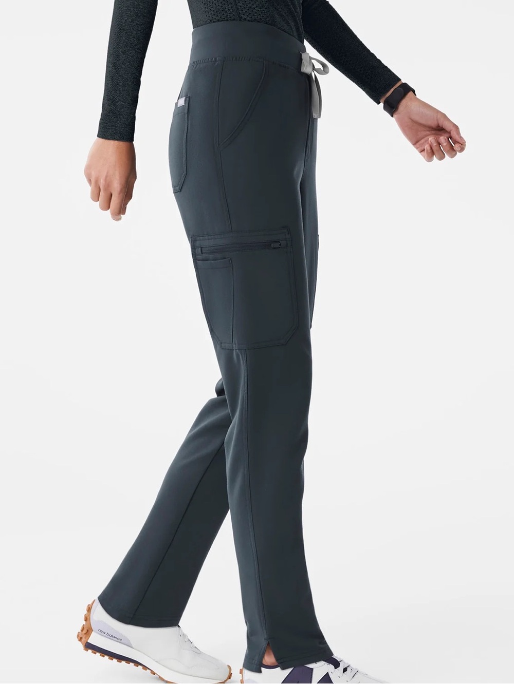 FIGS Yola High-Rise Slim Scrub Pant in Dark Harbor size Medium